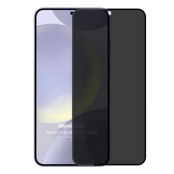 Microsonic Samsung Galaxy A56 Privacy 5D Gizlilik Filtreli Cam Ekran Koruyucu Siyah