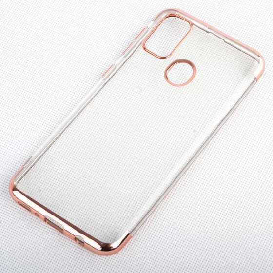 Microsonic Samsung Galaxy M30s Kılıf Skyfall Transparent Clear Rose Gold