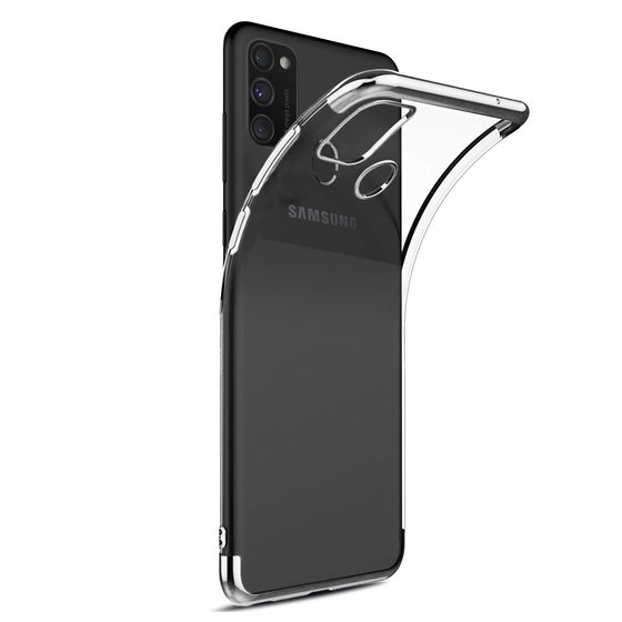 Microsonic Samsung Galaxy M30s Kılıf Skyfall Transparent Clear Gümüş