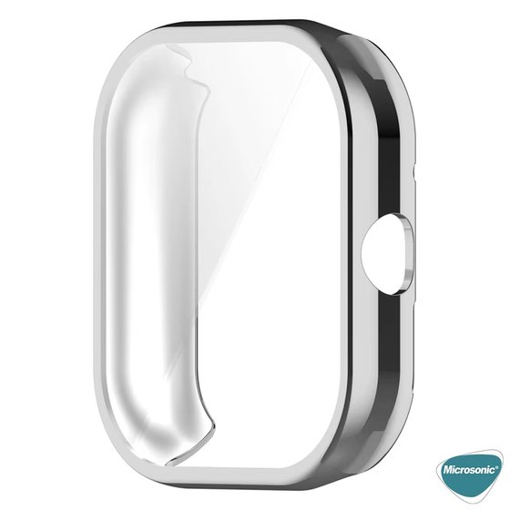 Microsonic Xiaomi Redmi Watch 5 Kılıf 360 Full Round Soft Silicone Gümüş