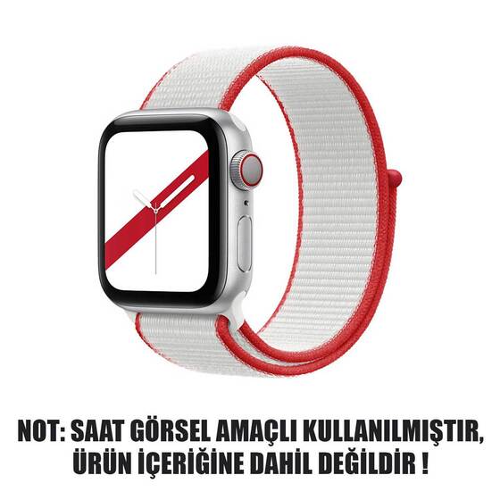 Microsonic Apple Watch SE 2022 40mm Hasırlı Kordon Woven Japonya International Collection Spor Loop