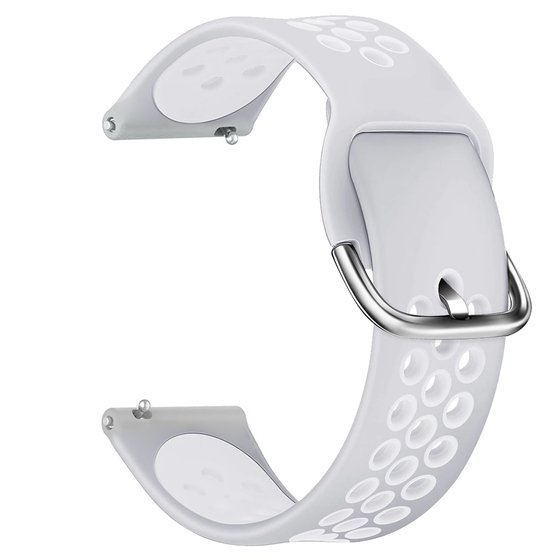 Microsonic Oppo Watch 41mm Rainbow Sport Band Kordon Gri Beyaz ( Siyah Pimli )