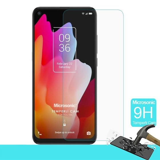 Microsonic TCL 10L Tempered Glass Cam Ekran Koruyucu