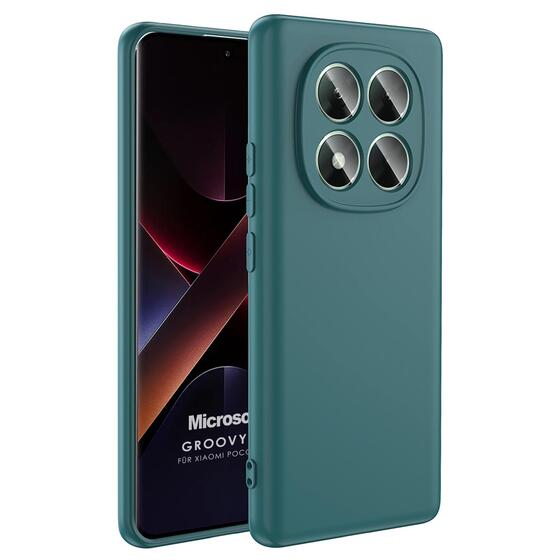 Microsonic Xiaomi Poco X7 Kılıf Groovy Soft Koyu Yeşil
