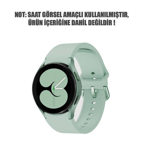 Microsonic Samsung Galaxy Watch FE Kordon Solid Silicone Band Açık Yeşil