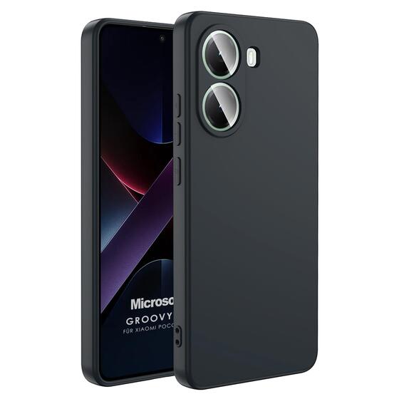 Microsonic Xiaomi Poco X7 Pro Kılıf Groovy Soft Siyah