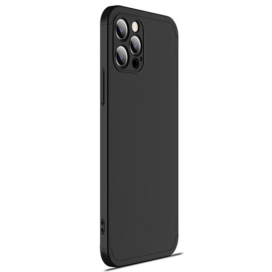 Microsonic Apple iPhone 12 Pro Kılıf Double Dip 360 Protective Siyah