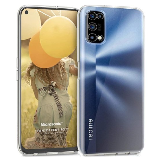 Microsonic Realme 7 Pro Kılıf Transparent Soft Beyaz