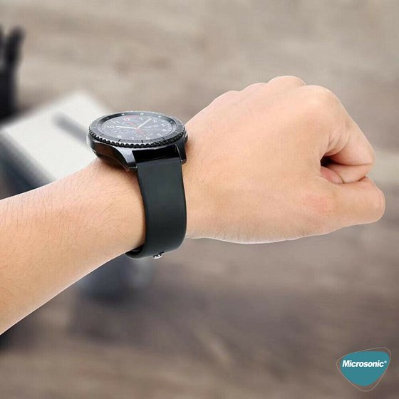 Microsonic Huawei Watch 3 Silicone Sport Band Gri