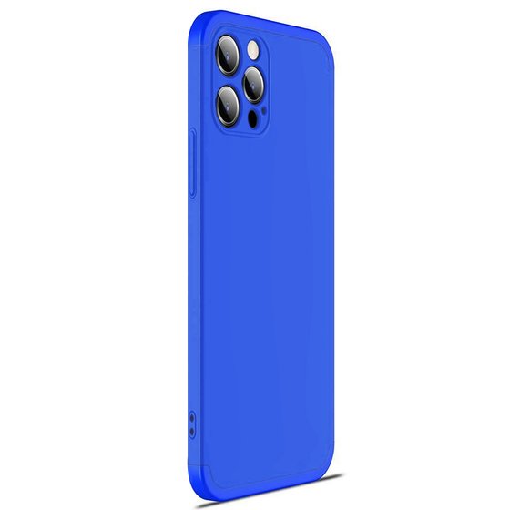 Microsonic Apple iPhone 12 Pro Kılıf Double Dip 360 Protective Mavi