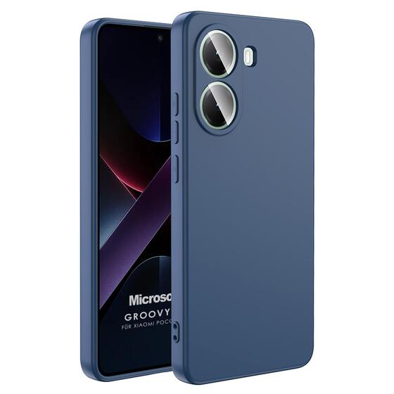 Microsonic Xiaomi Poco X7 Pro Kılıf Groovy Soft Lacivert