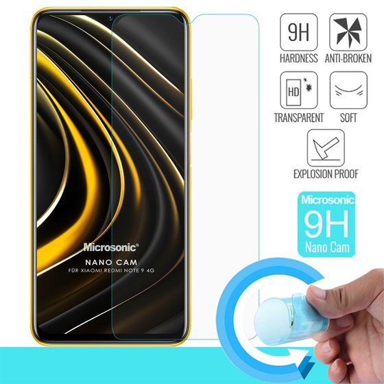 Microsonic Xiaomi Redmi Note 9 4G Nano Glass Cam Ekran Koruyucu