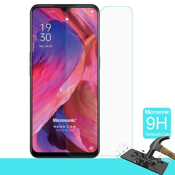 Microsonic Oppo A73 Tempered Glass Cam Ekran Koruyucu