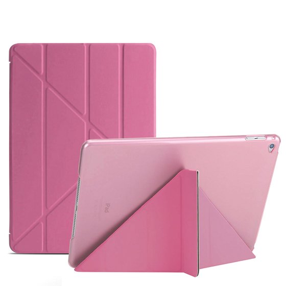 Microsonic Apple iPad Mini 4 (A1538-A1550) Folding Origami Design Kılıf Pembe