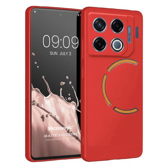 Microsonic Matte Silicone Infinix GT 20 Pro Kılıf Kırmızı