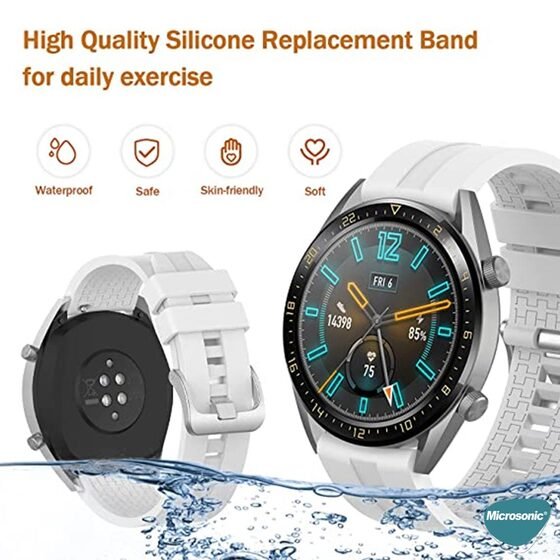 Microsonic Samsung Galaxy Watch FE Kordon, Silicone RapidBands Turuncu