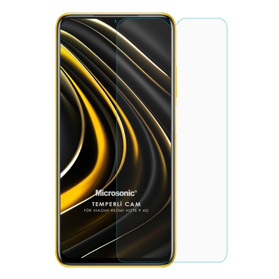 Microsonic Xiaomi Redmi Note 9 4G Tempered Glass Cam Ekran Koruyucu