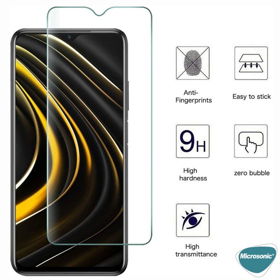 Microsonic Xiaomi Redmi Note 9 4G Tempered Glass Cam Ekran Koruyucu