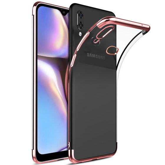 Microsonic Samsung Galaxy A10s Kılıf Skyfall Transparent Clear Rose Gold