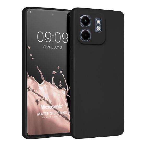 Microsonic Matte Silicone Infinix Smart 9 Kılıf Siyah