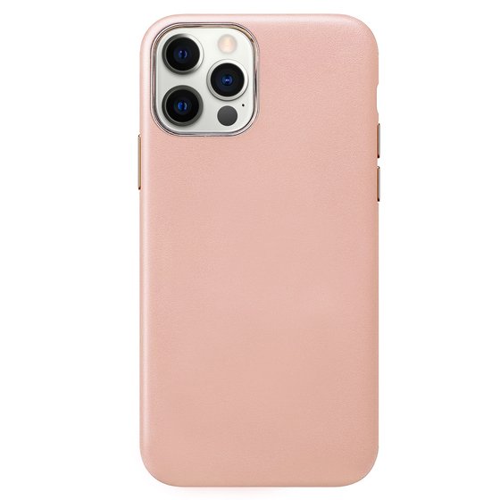 Microsonic Apple iPhone 12 Pro Kılıf Luxury Leather Rose Gold