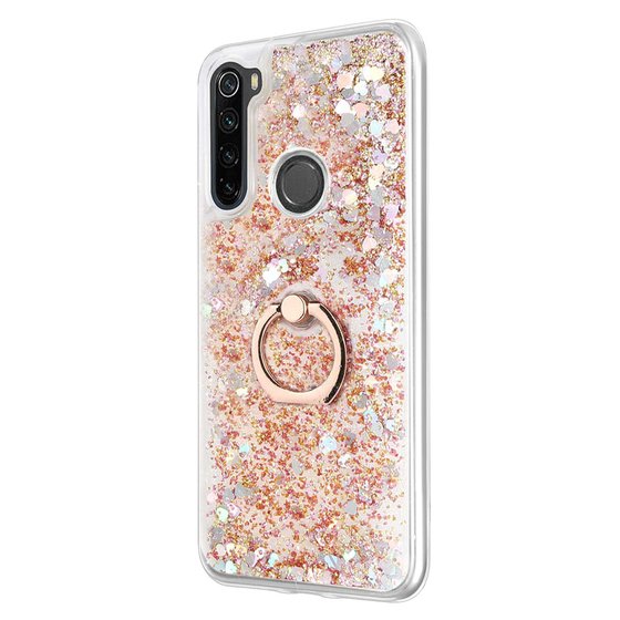 Microsonic Xiaomi Redmi Note 8 Kılıf Glitter Liquid Holder Gold