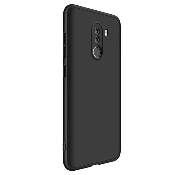 Microsonic Xiaomi Pocophone F1 Kılıf Double Dip 360 Protective Siyah