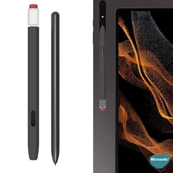 Microsonic Samsung Galaxy Tab S Pen Kılıf Retro Style Mat Silikon Siyah