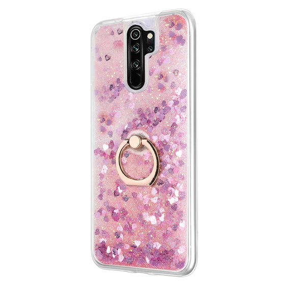 Microsonic Xiaomi Redmi Note 8 Pro Kılıf Glitter Liquid Holder Pembe