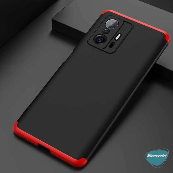 Microsonic Xiaomi Mi 11T Pro Kılıf Double Dip 360 Protective Siyah Gri