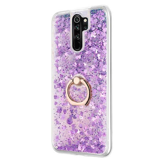 Microsonic Xiaomi Redmi Note 8 Pro Kılıf Glitter Liquid Holder Mor