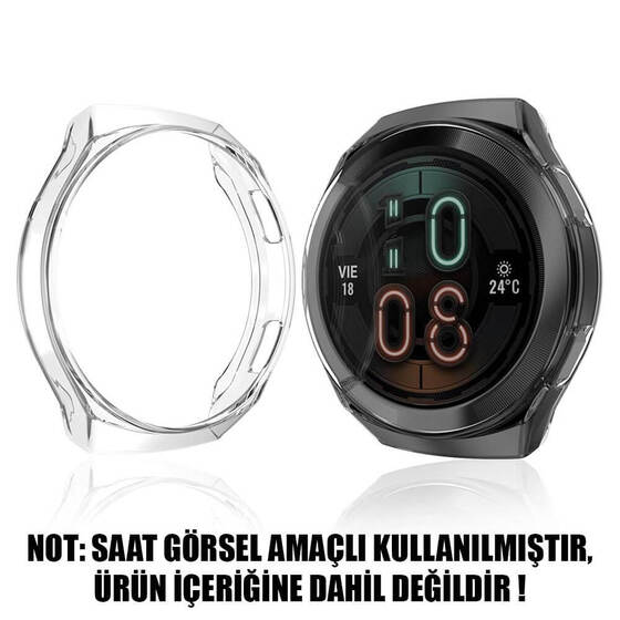 Microsonic Huawei Watch GT 2e Kılıf 360 Full Round Soft Silicone Şeffaf