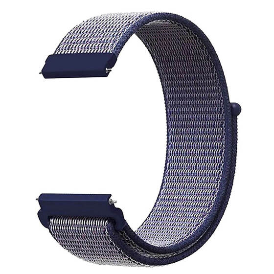 Microsonic Amazfit GTS 2 Mini 40mm Hasırlı Kordon Woven Sport Loop Mor