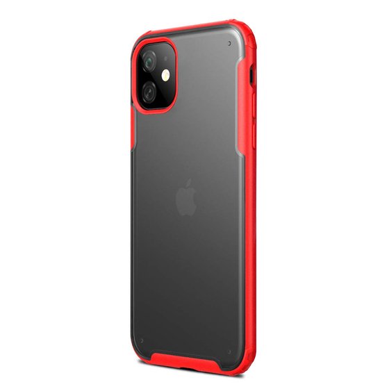 Microsonic Apple iPhone 11 (6.1'') Kılıf Frosted Frame Kırmızı