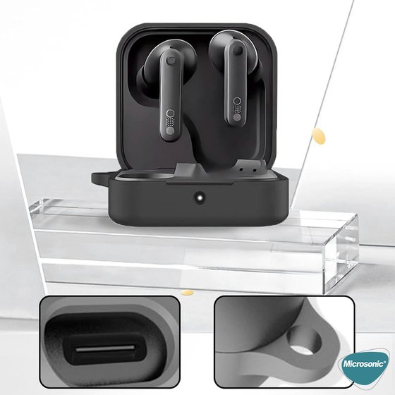 Microsonic Nothing CMF Buds Pro 2 Kılıf Askılı Mat Silikon Siyah