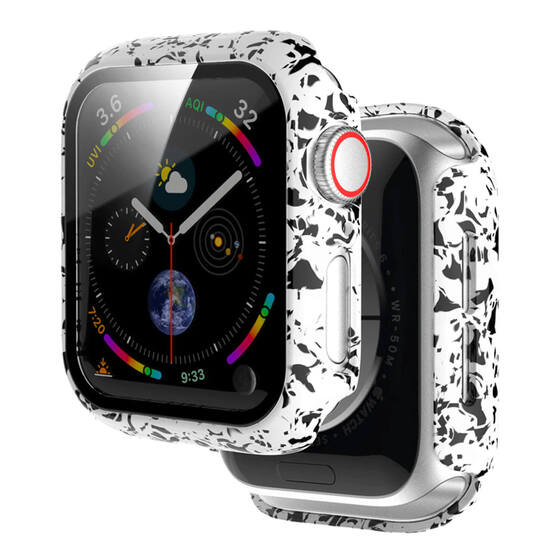 Microsonic Apple Watch SE 2022 40mm Kılıf Hard Full Protective Cover Bumper Cow