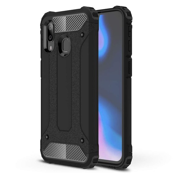 Microsonic Samsung Galaxy A40 Kılıf Rugged Armor Siyah