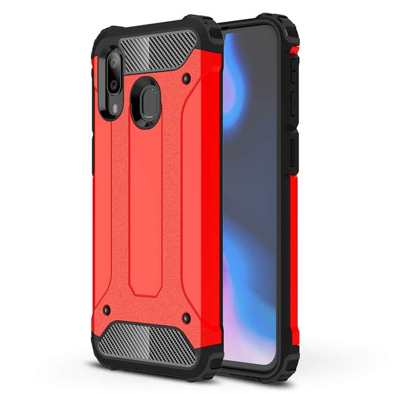 Microsonic Samsung Galaxy A40 Kılıf Rugged Armor Kırmızı