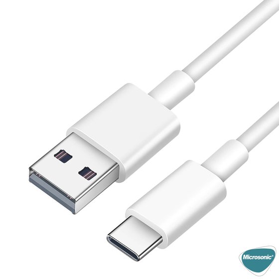 Microsonic Type-C to USB Kablo, Macbook iOS Typ-C to USB Dönüştürücü Adaptör Kablo Beyaz