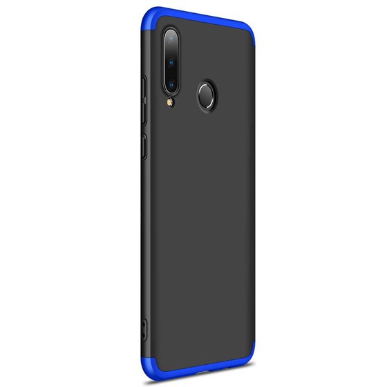 Microsonic Huawei P30 Lite Kılıf Double Dip 360 Protective Siyah Mavi