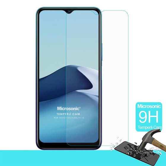 Microsonic Vivo Y11s Tempered Glass Cam Ekran Koruyucu