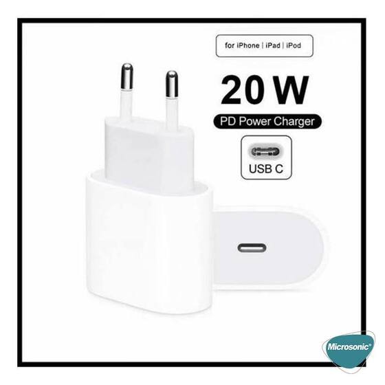 Microsonic Apple iPhone 11 USB-C Güç Adaptörü, Type-C Priz Şarj Cihazı Adaptörü