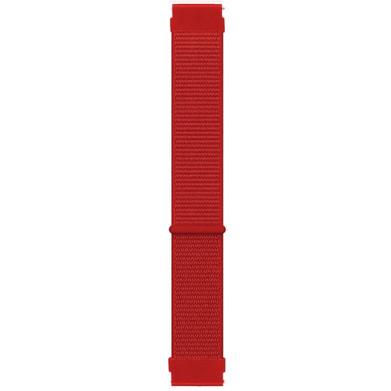 Microsonic Amazfit Bip 5 Hasırlı Kordon Woven Sport Loop Kırmızı