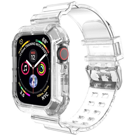 Microsonic Apple Watch SE 2022 40mm Kordon Transparent Clear Band Şeffaf