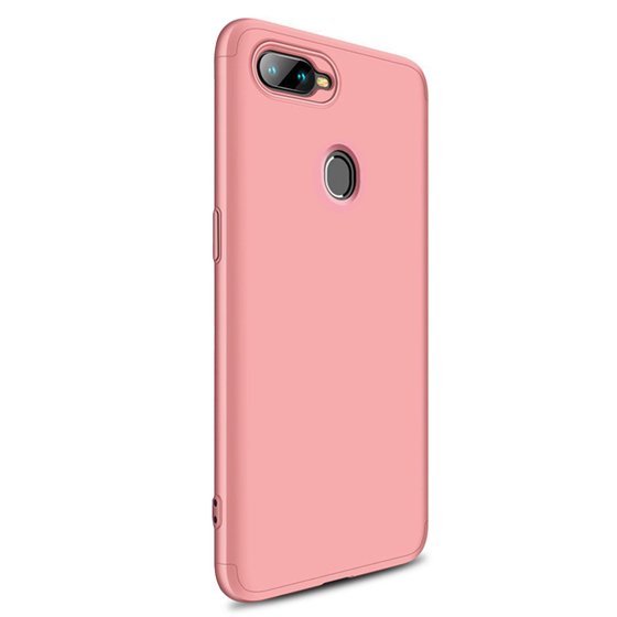 Microsonic Oppo AX7 Kılıf Double Dip 360 Protective Rose Gold