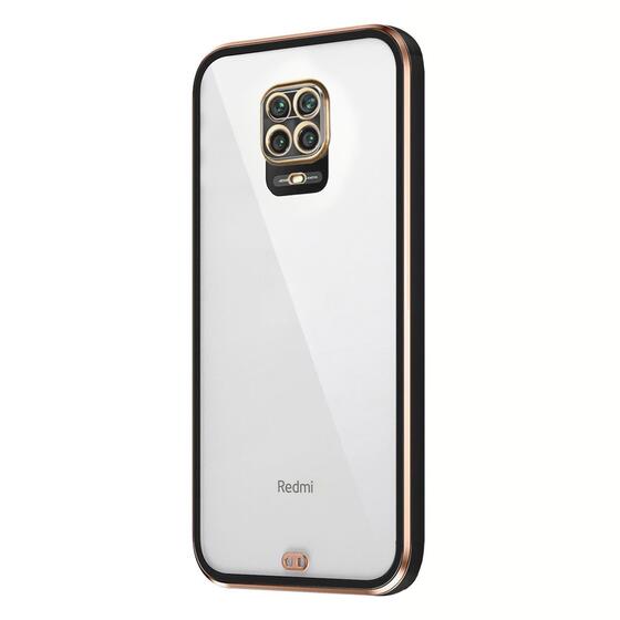 Microsonic Xiaomi Redmi Note 9 Pro Max Kılıf Laser Plated Soft Siyah