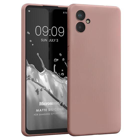 Microsonic Matte Silicone Samsung Galaxy A06 Kılıf Rose Gold