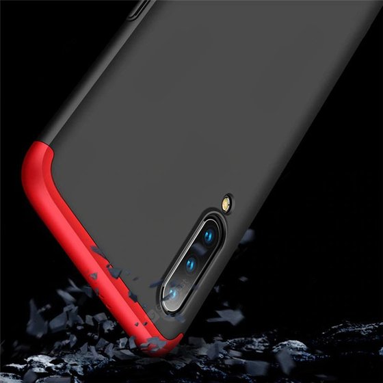 Microsonic Xiaomi Mi 9 SE Kılıf Double Dip 360 Protective Siyah Mavi