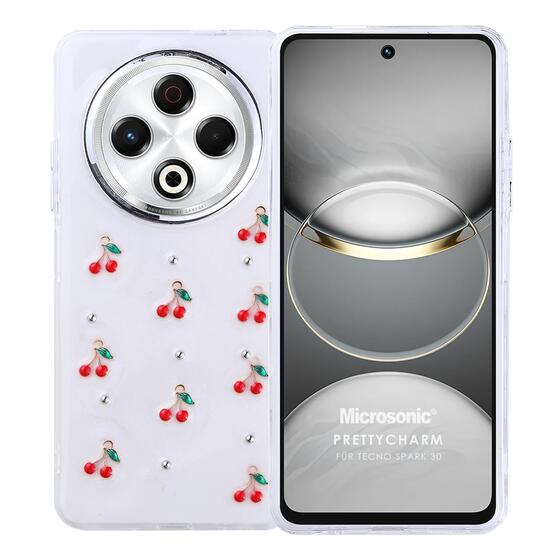 Microsonic TECNO Spark 30 4G Kılıf PrettyCharm Cherry