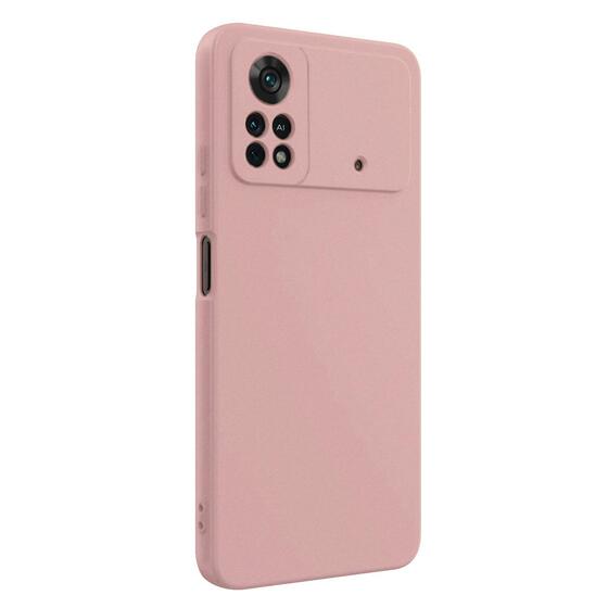 Microsonic Matte Silicone Xiaomi Poco X4 Pro 5G Kılıf Rose Gold